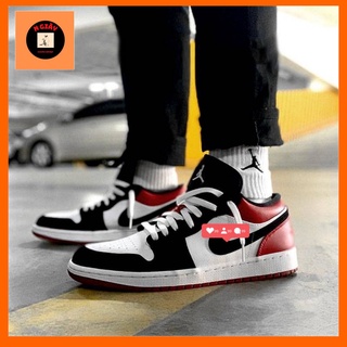 Giày sneaker đen đỏ, giày thể thao đen đỏ cổ thấp