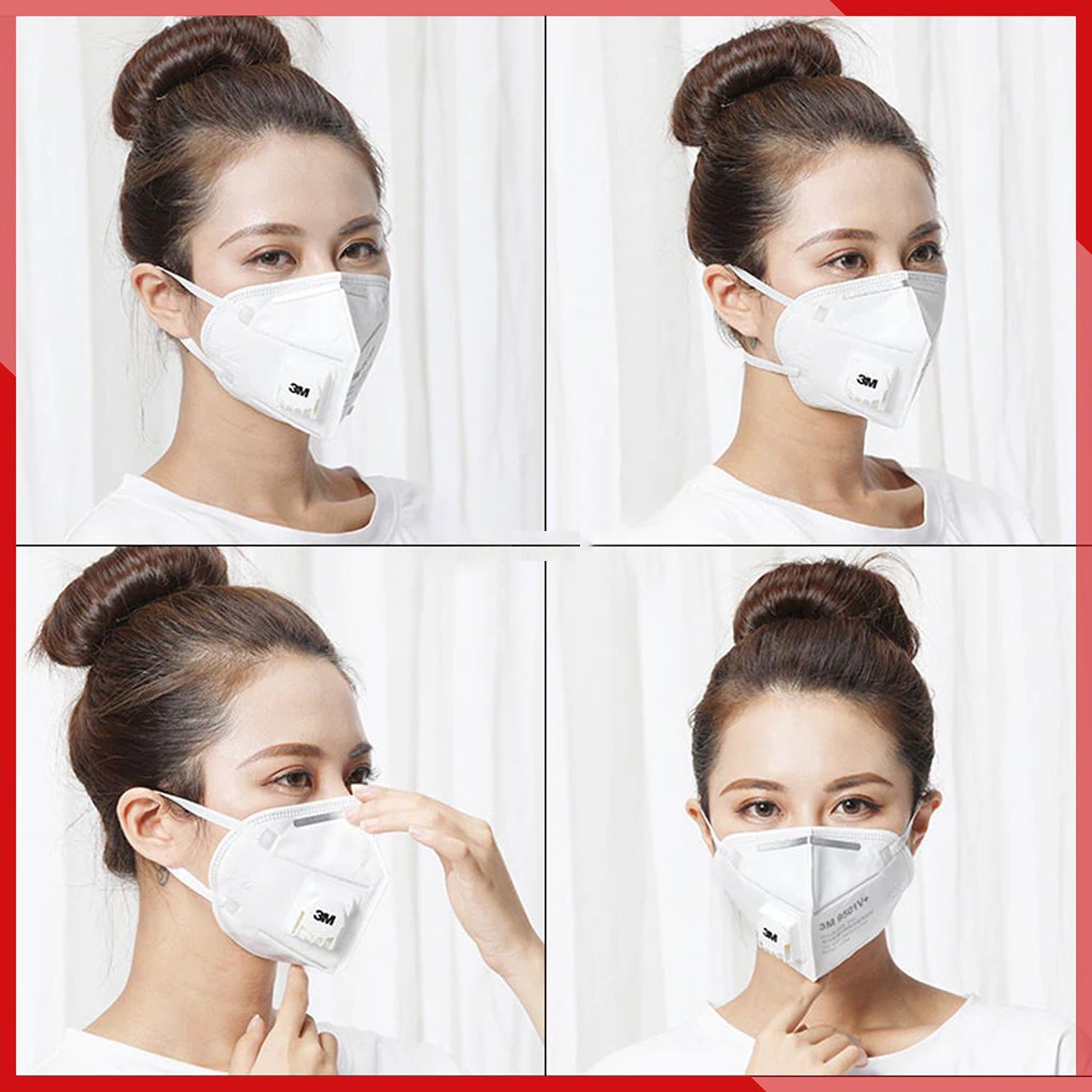 Khẩu trang 3M- 9501V chống bụi siêu mịn pm 2.5 có van thở thông minh tốt cho sức khoẻ