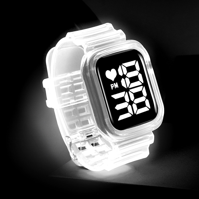 LWCC D02 Đồng hồ thể thao chống thấm nước có đèn led kiểu dáng thời trang