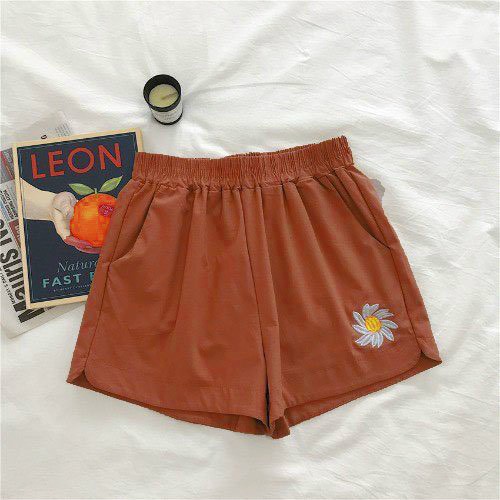 Quần đùi thun nữ thể thao siêu hot in hình hoa cúc xinh -t28-30-cúc