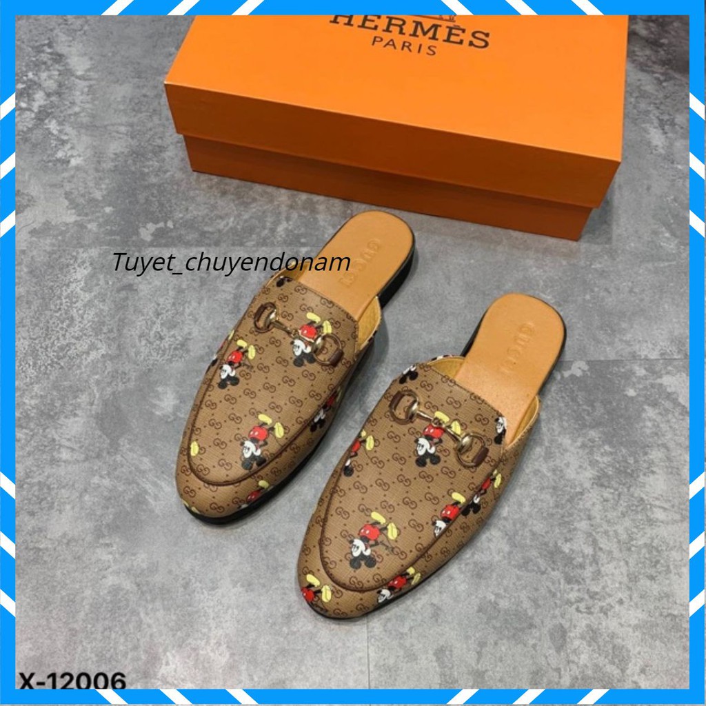 Sục nam màu nâu nhạt in hình micky nhỏ (fullbox)