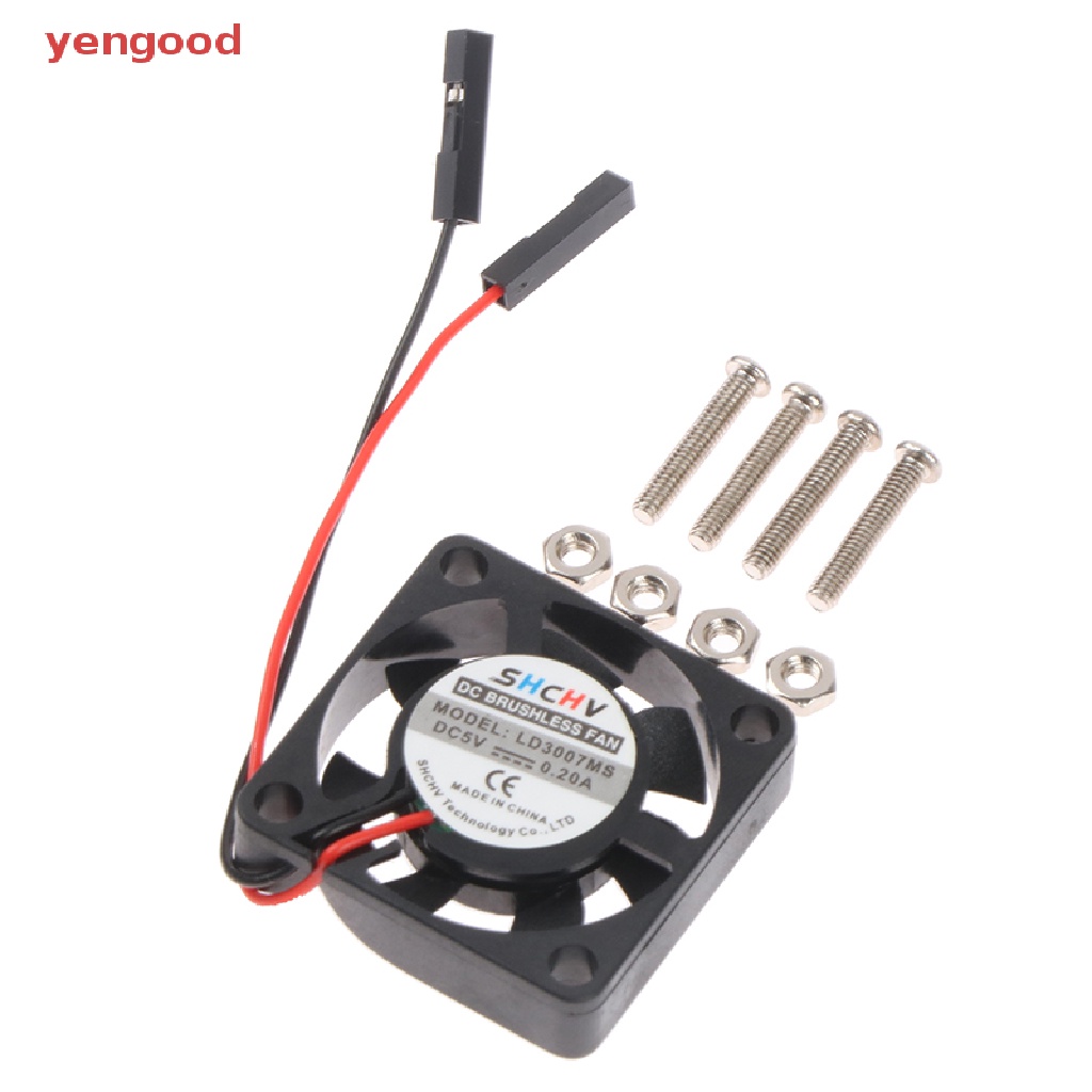 1 Bộ Quạt Làm Mát Không Chổi Than 3.3V 5V DC Yên Tĩnh Kèm Ốc Vít