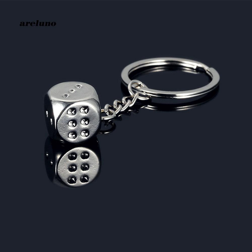 AE ♥ Dice Keyclasp Thời trang Cờ bạc Keyclasp Ring Bag Mặt dây chuyền Phụ kiện trang trí xe hơi