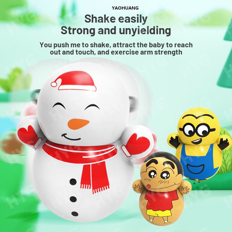 Đồ chơi lật đật HYG TOYS dễ thương để bàn trang trí làm quà Giáng sinh cho bé