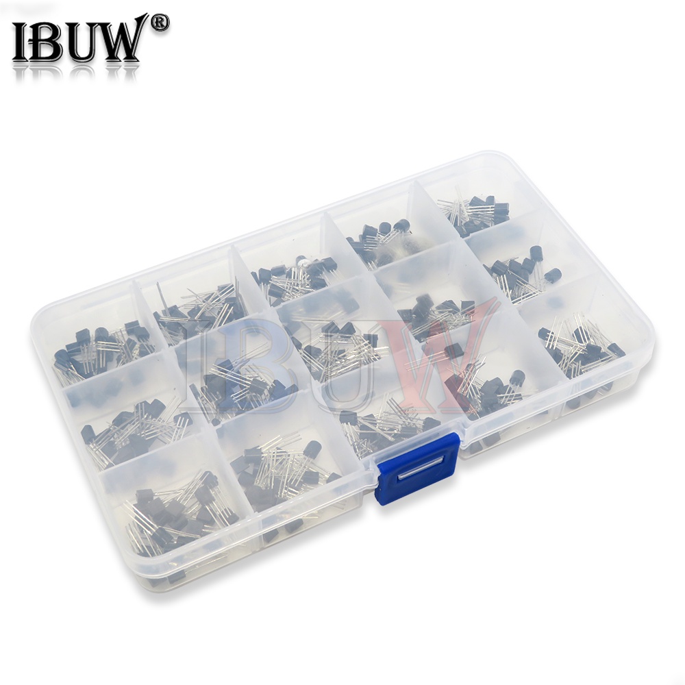 Bộ 300 Món Phụ Kiện Cho 2N2222 S9012 S9013 S9014 S8050 S8550 2N3904 2N3906 2N5401 2N5551 A42 A92 A1015 C1815 13001 15Value