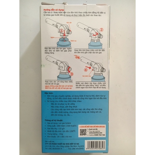 Khò gas NaMilux TS1822RF