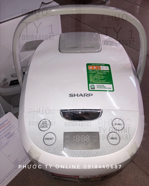 Nồi Cơm Điện Tử SHARP KS-COM180EV-GY