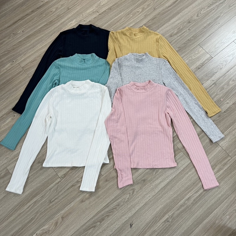 áo thun cổ lọ tay dài P.inkrose xuất dư xịn
