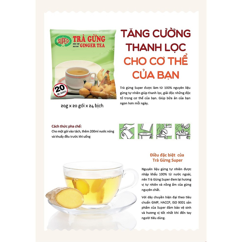 Trà gừng hoà tan Super 400g