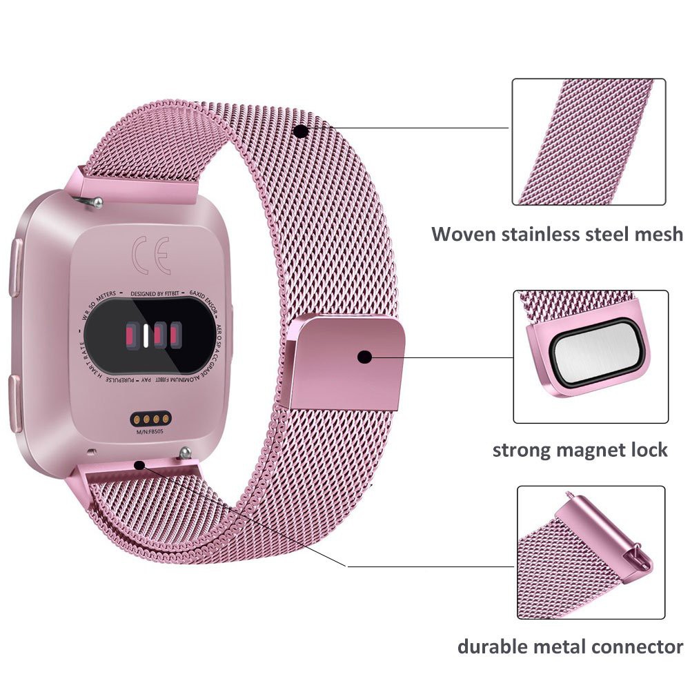 Dây đeo inox Milanese cho đồng hồ thông minh Fitbit Versa 2 / Versa Lite