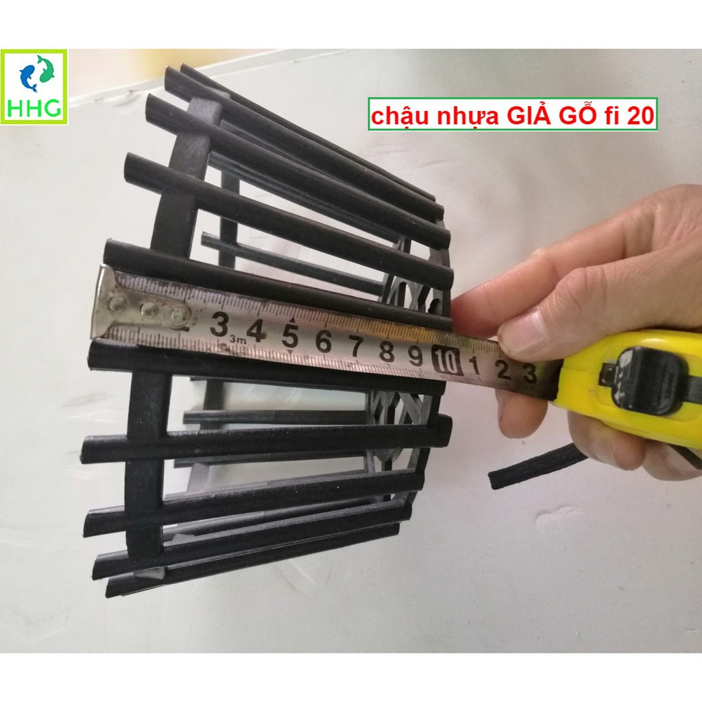 [SIEURE] 50 CHẬU NHỰA GIẢ GỖ TRỒNG LAN FI 20 - NSX Bình Thuận Plastic! hàng đẹp, phân phối chuyên nghiệp.