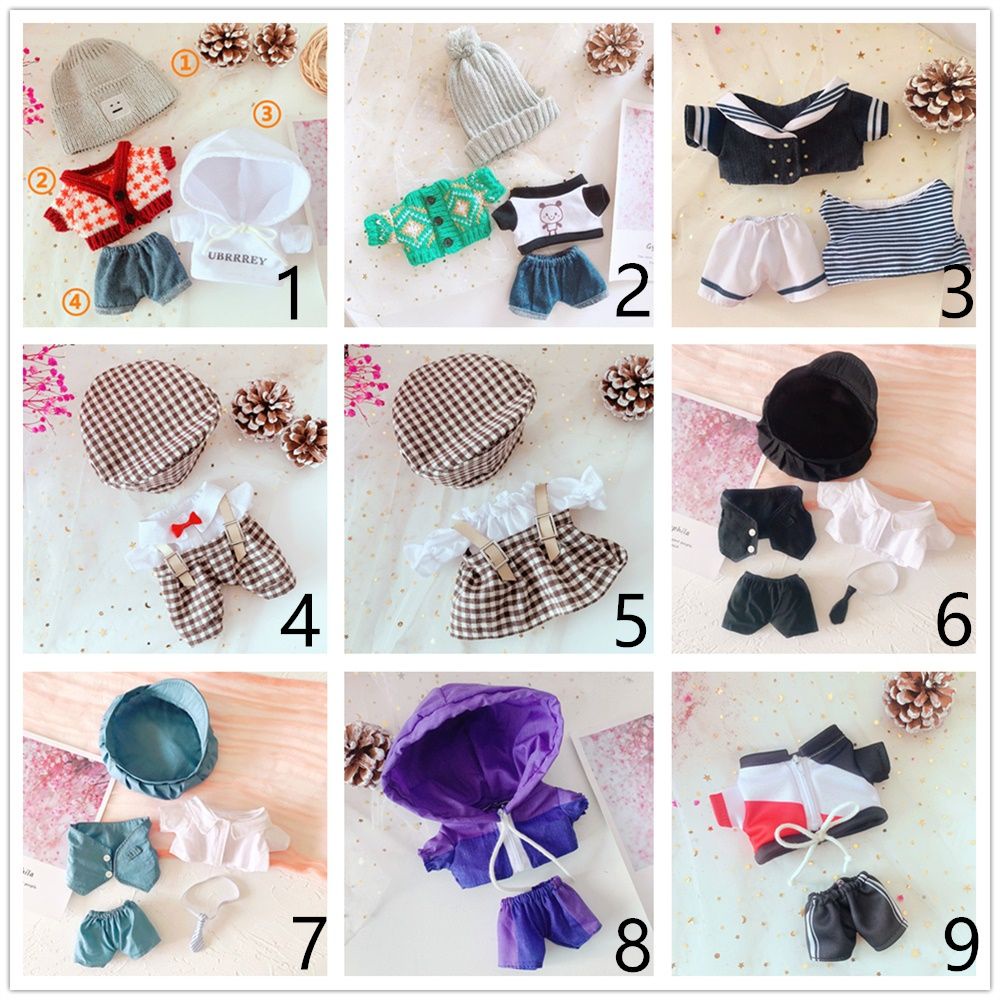 UPSTOP 1SET 20cm Mini Sweater Dolls Accessories Plush Toy Doll Supplies Clothes Birthday Gifts Cute Yellow Duck