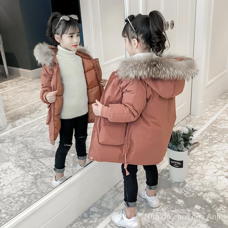 Cotton Coat Girls 2020New Winter Clothes Fur Girls Kids Clothes In Long Coat