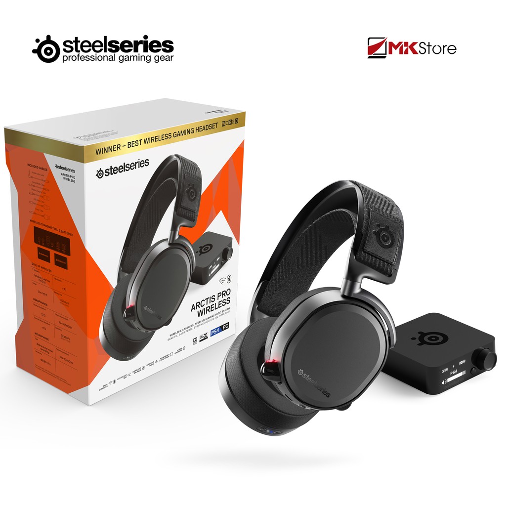 Tai nghe chơi game Steelseries Arctis Pro Wireless Dual Wireless: 2.4G lossless + Bluetooth