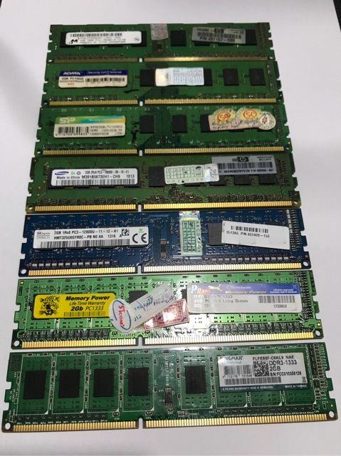 Ram máy tính DDR3 2Gb bus 1333/1600 bảo hành 03 tháng