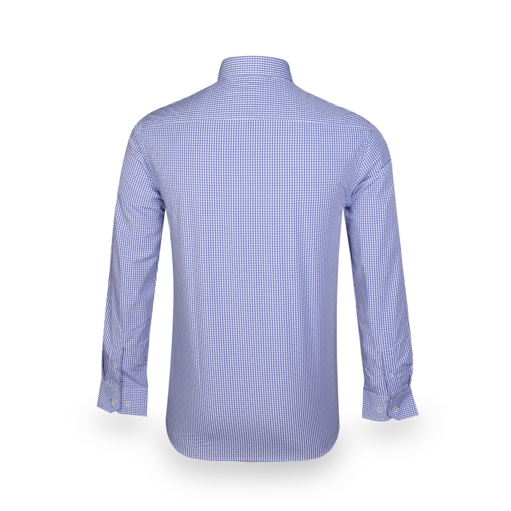 Áo sơ mi nam Khatoco tay dài kẻ caro màu xanh A1MD468T1-CNCR068-2005-D | BigBuy360 - bigbuy360.vn