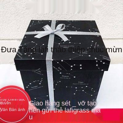 Chòm sao đen kỳ nghỉ Extra Root Spree Hộp trống vuông để gửi hộp quà tặng nam và nữ Hộp quà tặng