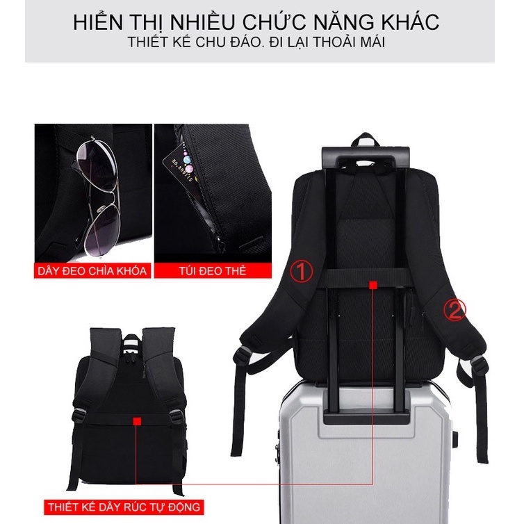 Balo Laptop Công Sở Thời Trang Cao Cấp Đựng Laptop Siêu Nhiều Ngăn, Đa Công Dụng, Dùng Đi Làm Đi Chơi & Du Lịch