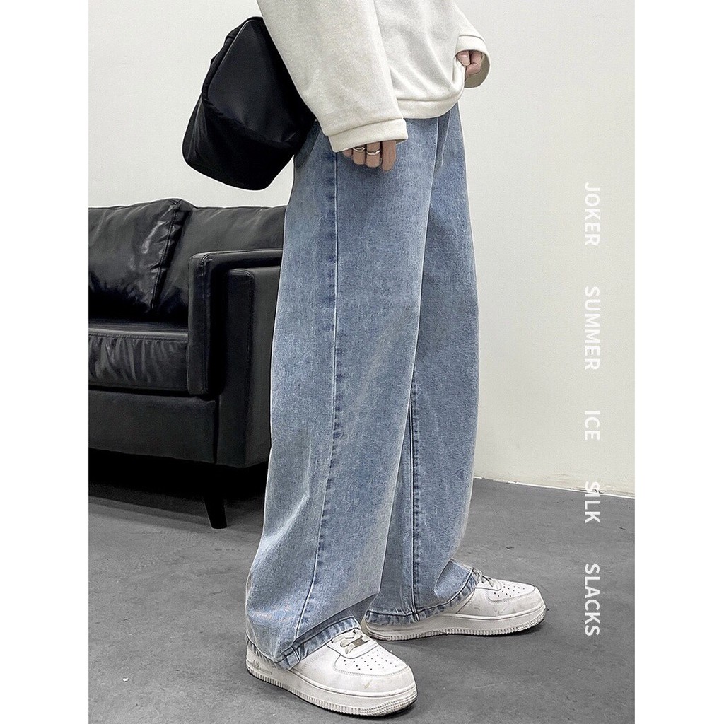 Quan Jean, Baggy nam unisex Ông Suông, Rộng Trơn 2021 TRR-01