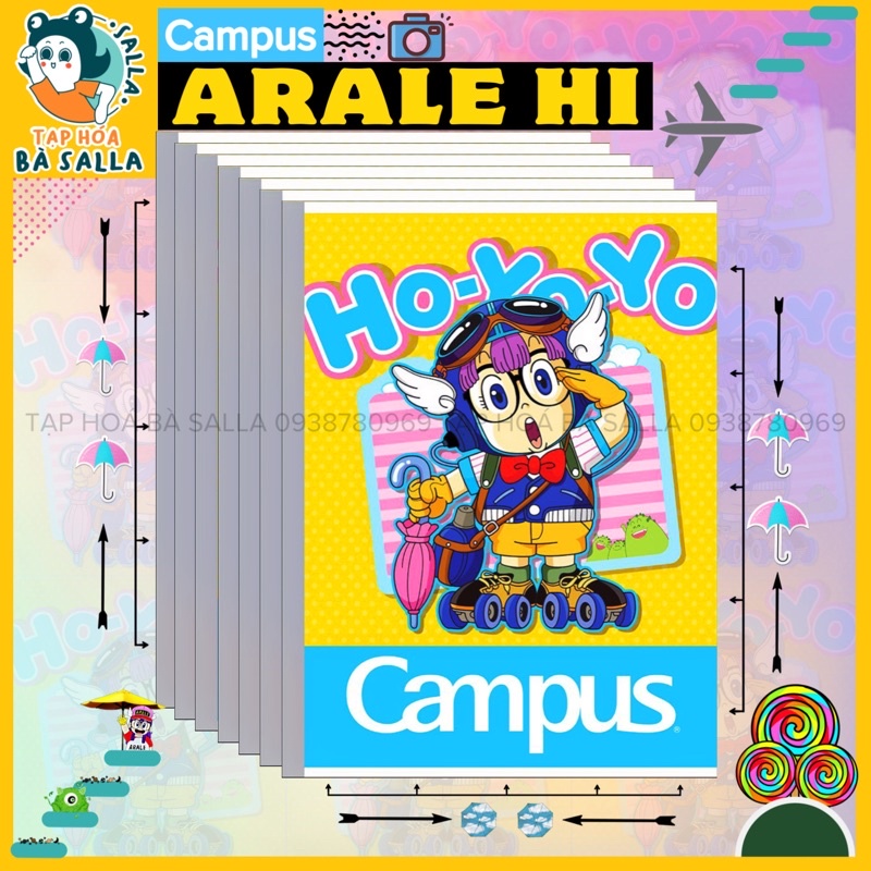 Lốc 5 Quyển tập học sinh 96 trang 4 ô ly Campus Arale Hi (NB-AARH96)