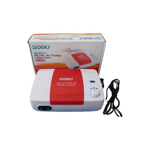 Máy sủi oxy tích điện SB-10000 công suất lớn 12W + 2 dây sủi + 2 quả sủi