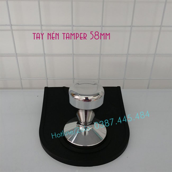 Tamper tay nén cà phê espresso 58mm Inox 304 cao cấp - Máy móc pha chế giá sỉ TM