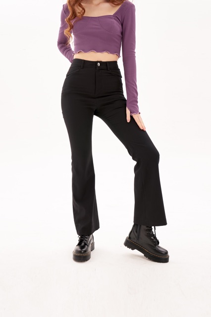 Black flared pants - Quần ống loe dài | BigBuy360 - bigbuy360.vn