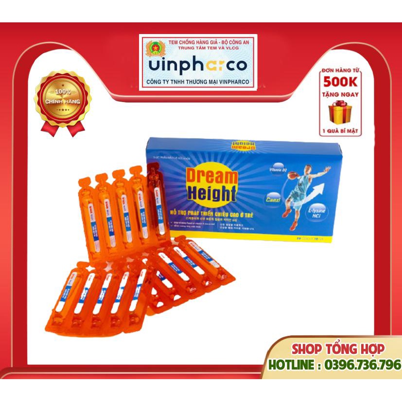 Dream Height  Siro hỗ trợ tăng chiều cao- Hộp 20 Ống x 10ml