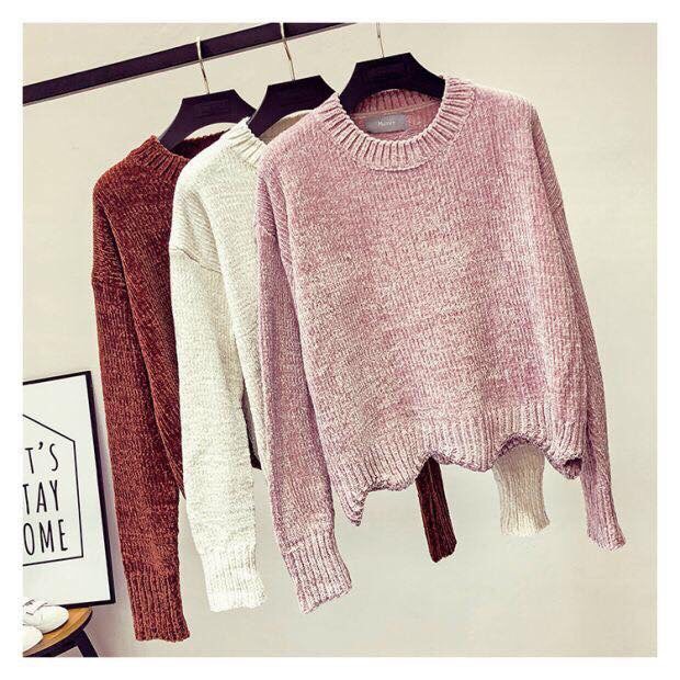 ÁO LEN NHUNG HỒNG