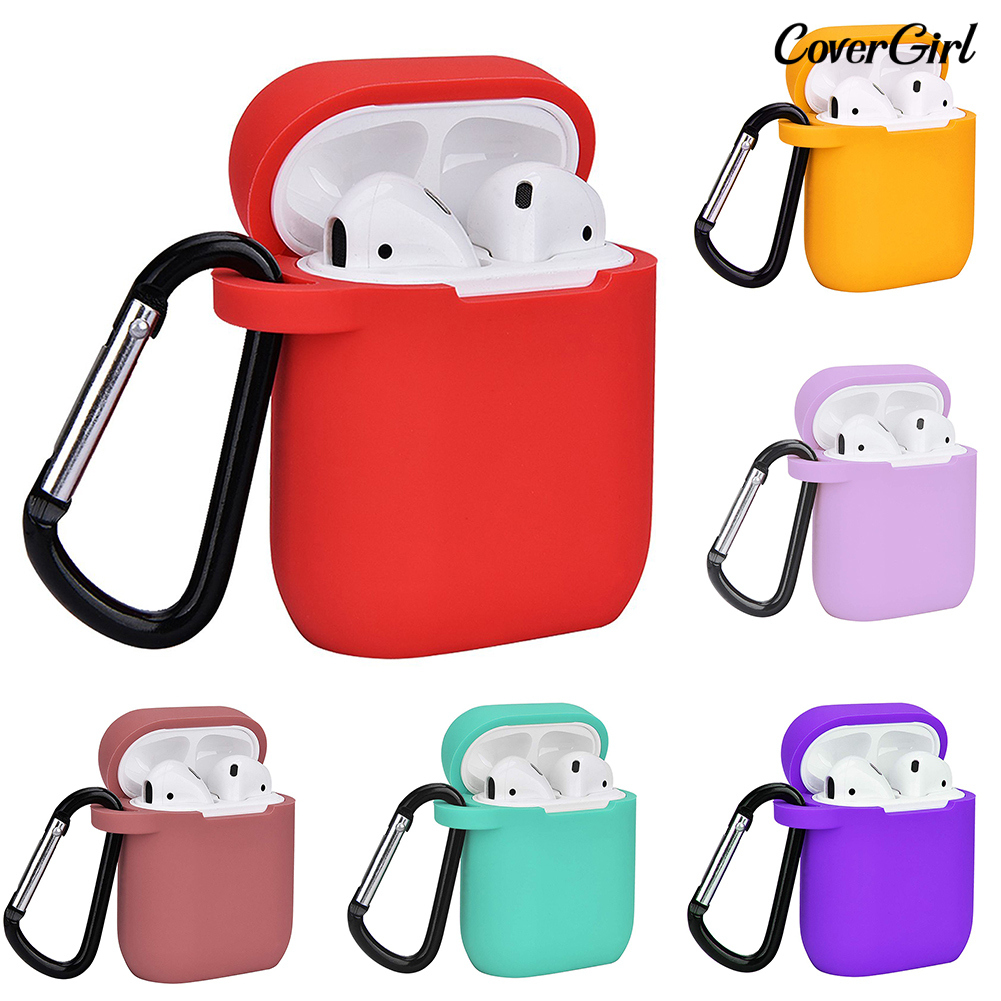 Vỏ Bảo Vệ Hộp Sạc Tai Nghe Airpods Bằng Silicon Màu Trơn Chống Bụi | BigBuy360 - bigbuy360.vn