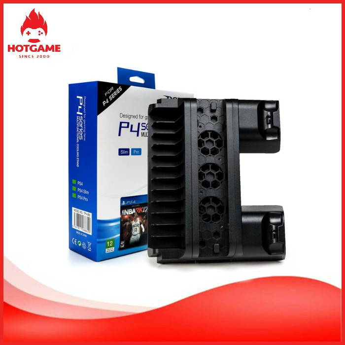 Chân đế kèm quạt tản nhiệt kèm giá đĩa kèm sạc tay Ps4