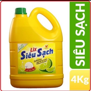 Nước rửa chén lix siêu sạch chanh 4kg