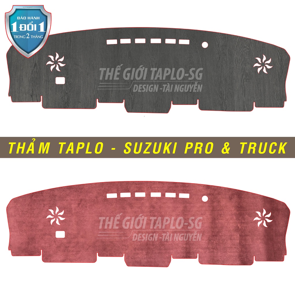 [Suzuki Pro 700kg,810kg,990kg,Truck] Thảm Taplo chống nắng da cacbon,vân gỗ chuẩn form hàng cao cấp