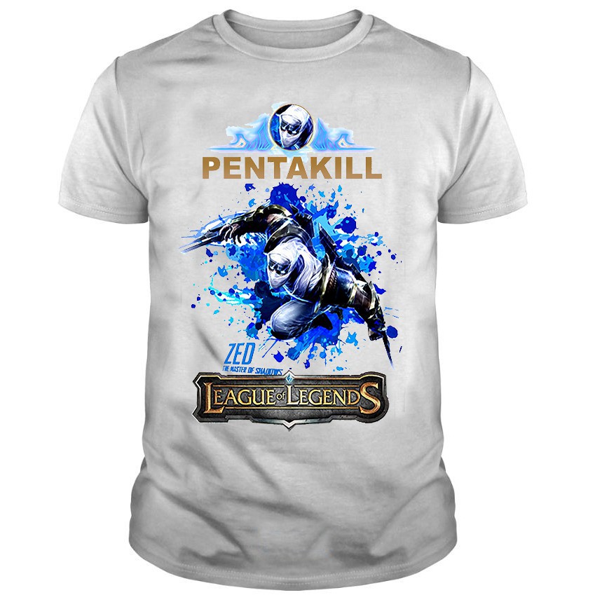 Áo Thun ZED PENTAKILL, Áo Thun LMHT ZED PENTAKILL Cao Cấp - LOL TSHIRT (Ảnh thật)