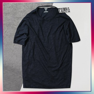 [Rẻ Nhất] Áo Thun Nam Thời Trang Chất Cao Cấp Navi -  Áo Phông Nam Cotton Trơn [DUHNO]