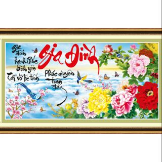 Tranh thêu 3d gia đình 53478