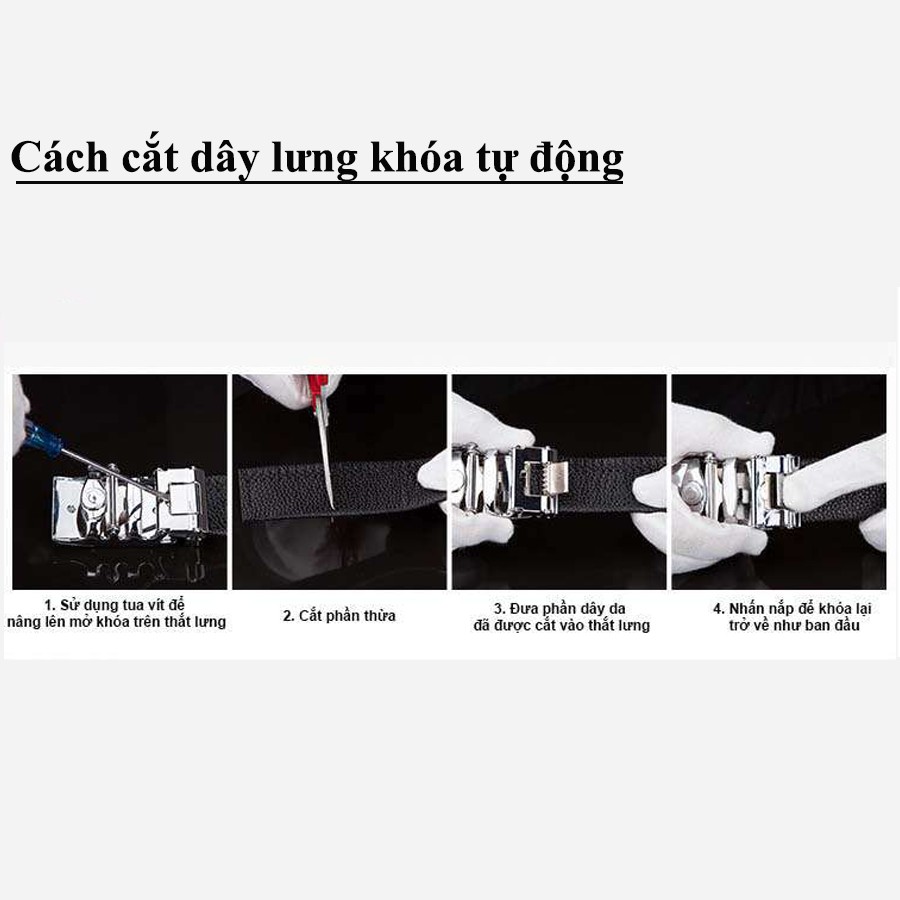 Thắt Lưng Da Đẹp, Dây Nịt Nam VD01 Khóa Kim Loại Tự động Cao Cấp, Bản 3,5cm, Phù Hợp Mặc Quần Âu, Thời Trang Công Sở
