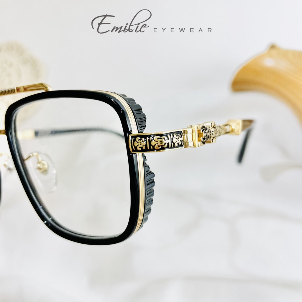 Gọng kính vuông nam nữ hai cầu chắc chắn Emilie eyewear phụ kiện thời trang chr.ome