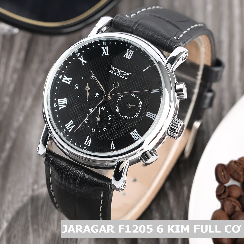 [NEW 2019] Đồng hồ nam Full cơ Automatic 6 kim JARAGAR F1205 lịch lãm sang trọng