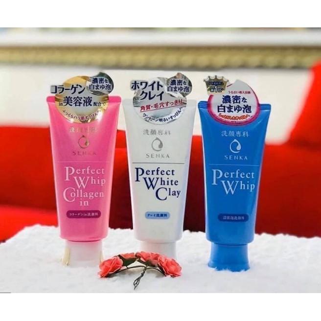 Sửa Rửa Mặt Senka Perfect Whip Collagen Tạo Bọt Mịn Màng Và Làm Sáng Da 120gr | BigBuy360 - bigbuy360.vn