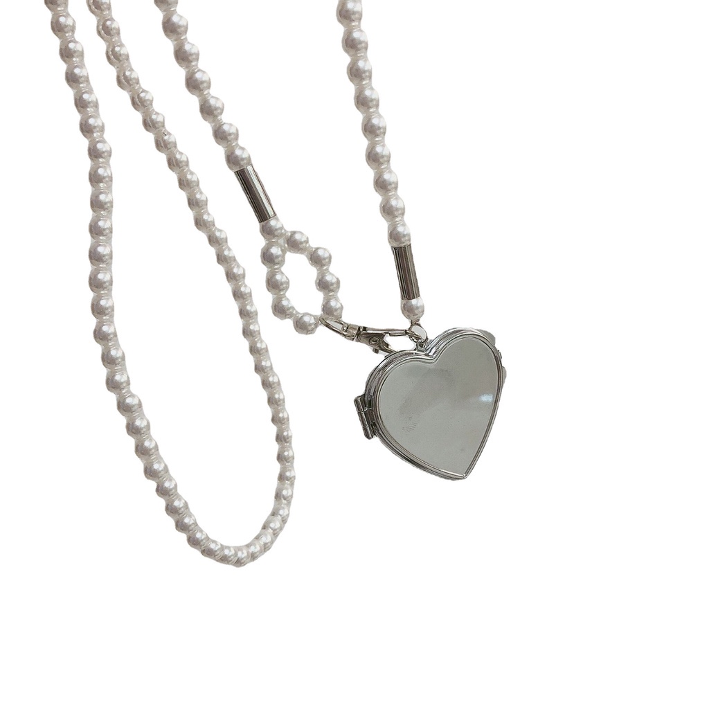 Thắt Lưng Dây Xích Kim Loại Dày Phối Ngọc Trai Hình Trái Tim Thời Trang 19A1248