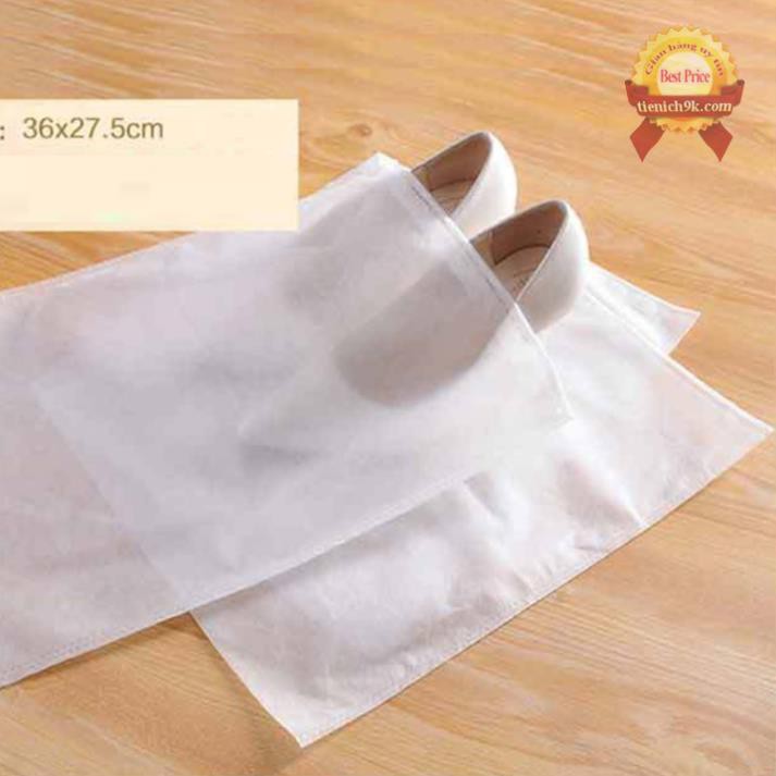 Túi bảo quản đựng giày dép chống bẩn quần áo đa năng | Túi giày dây rút size lớn 38x29cm