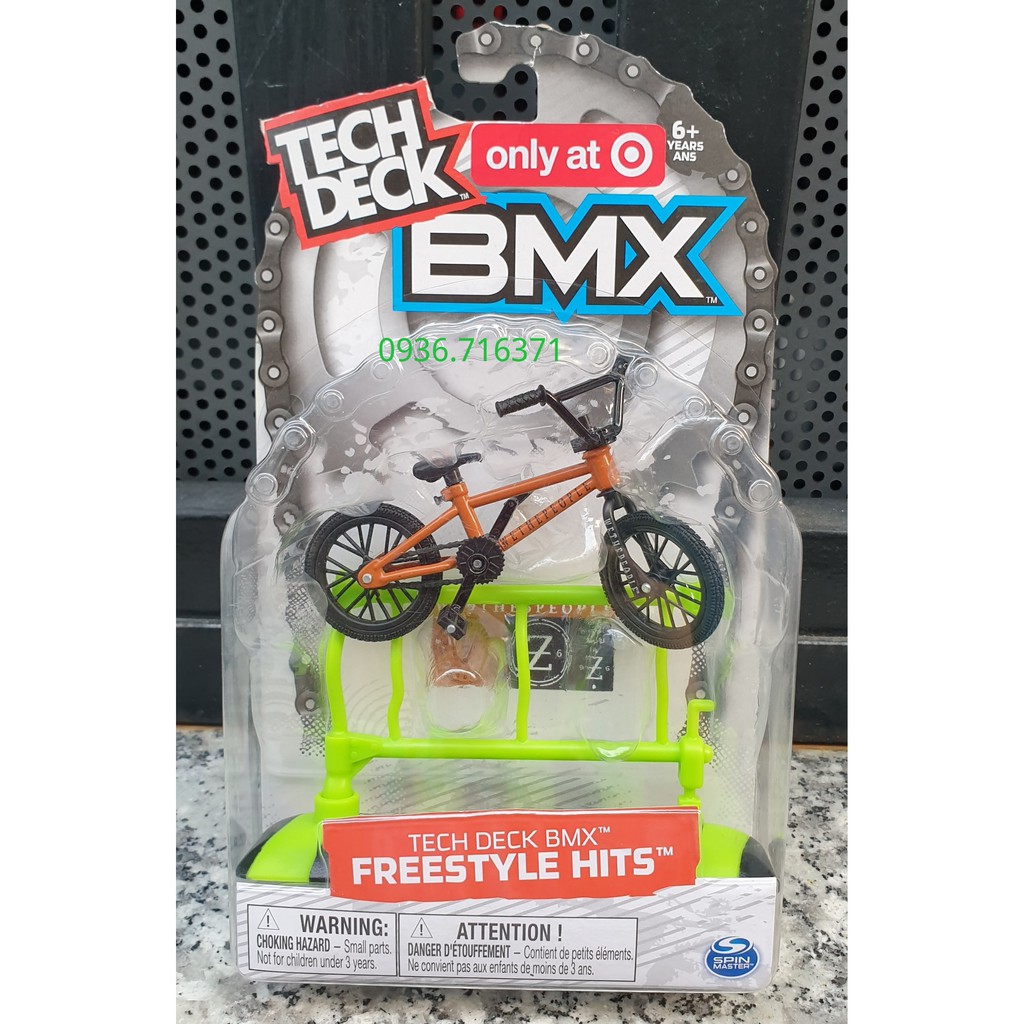 Mô hình đồ chơi xe đạp Tech Dech BMX Spin Master - Canada  có kèm phụ kiện như hình