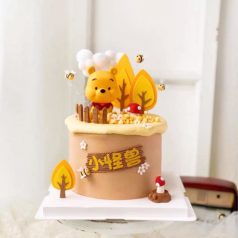 Phụ Kiện Trang Trí Bánh Kem Sinh Nhật Hình Hoạt Hình Dễ Thương Thẻ