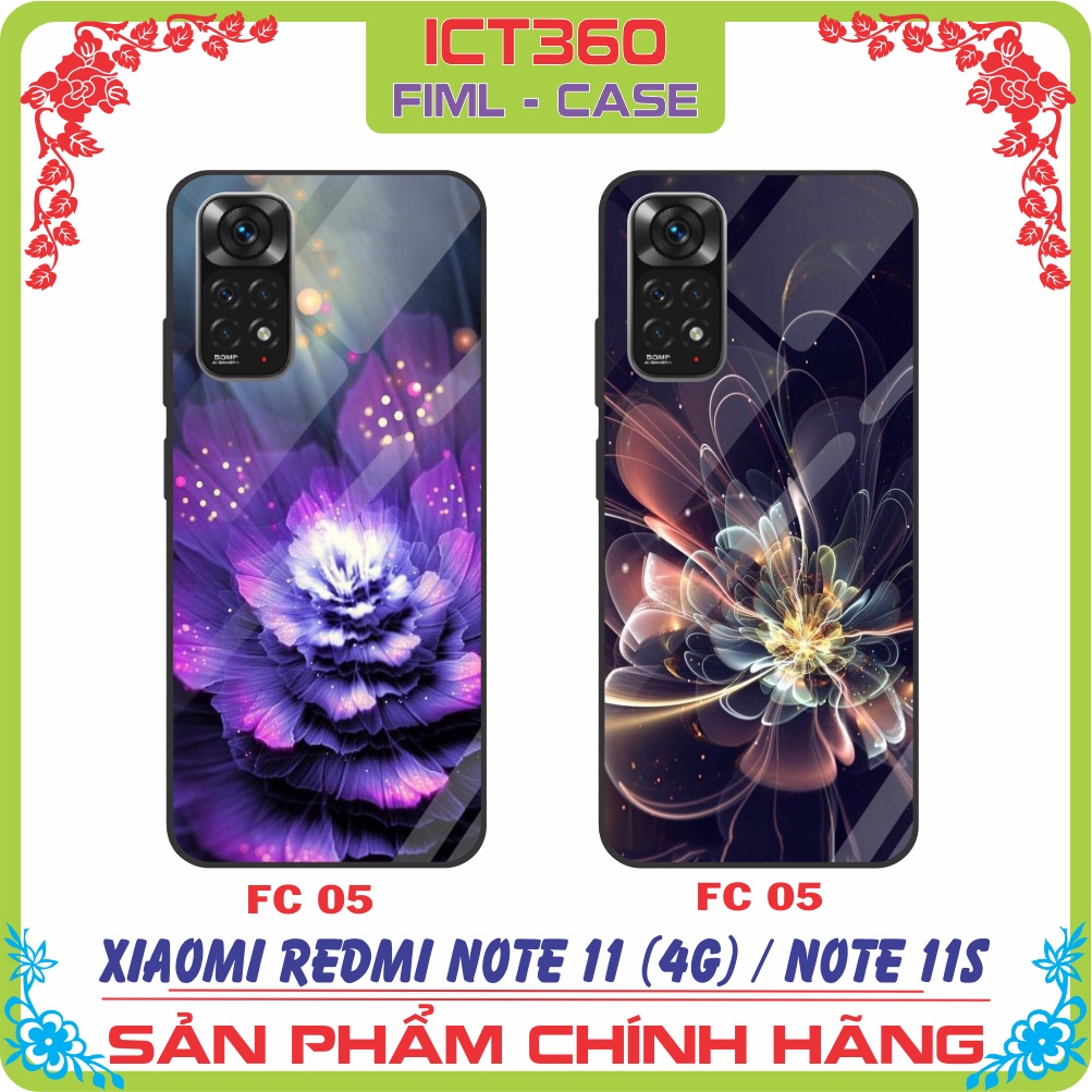 Ốp lưng kính Xiaomi Redmi Note 11  - Redmi Note 11S  - Nhận in ảnh theo yêu cầu