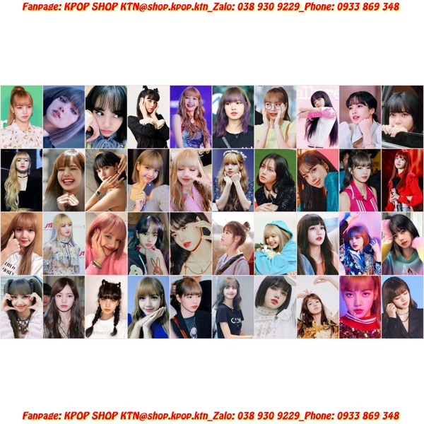 SÉT CARD BO GÓC LISA BLACK PINK