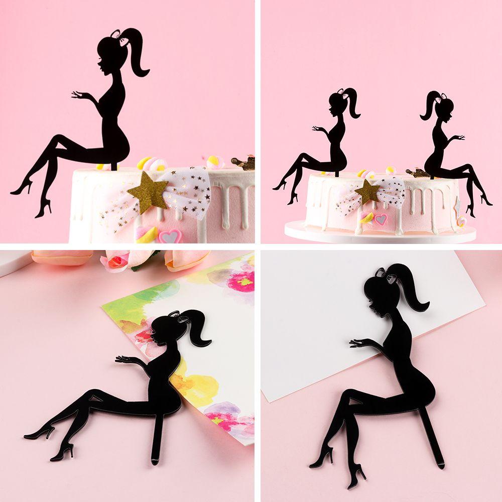 Cây Cắm Trang Trí Bánh Kem Hình Giày Cao Gót Bằng Acrylic