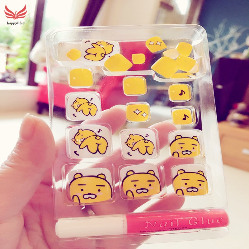 Móng Chân Giả Bằng Acrylic Họa Tiết Hoạt Hình Dễ Thương Bắt Mắt