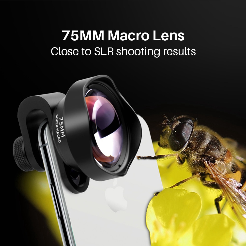 Ulanzi 75mm Macro Lens HD No Mèo DSLR Effect Clip-on dành cho iPhone Samsung Huawei Điện thoại Camera Lens 17mm