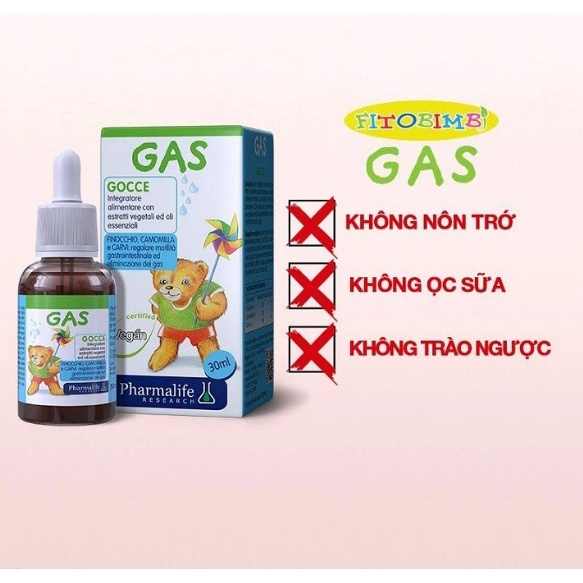 Siro FITOBIMBI GAS giảm đầy hơi, ọc sữa, nôn trớ, chướng bụng, khó tiêu, rối loạn tiêu hóa cho bé (Chai 30ml)